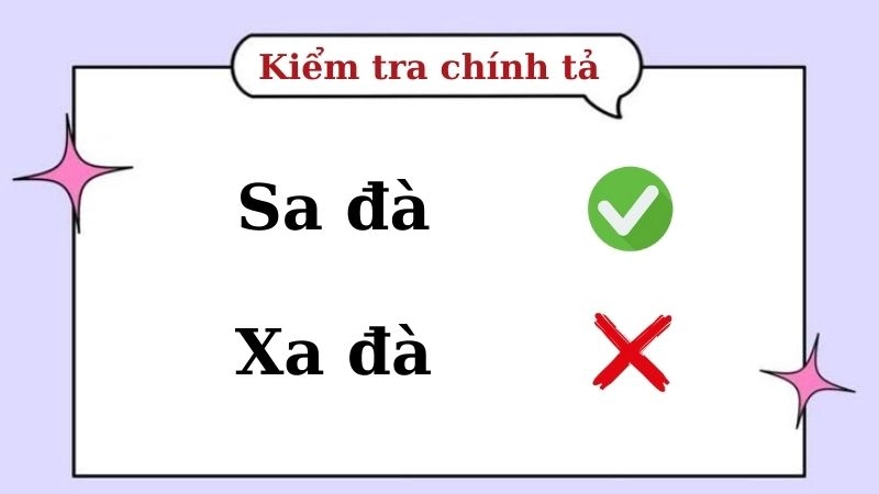 Sa đà hay xa đà đúng chính tả, sa đà là từ đúng