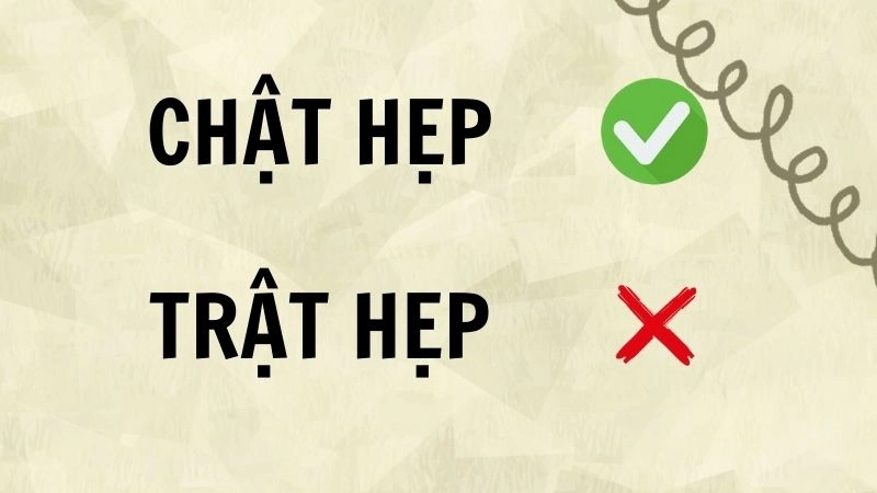 Chật hẹp hay trật hẹp đúng chính tả, chật hẹp là từ đúng