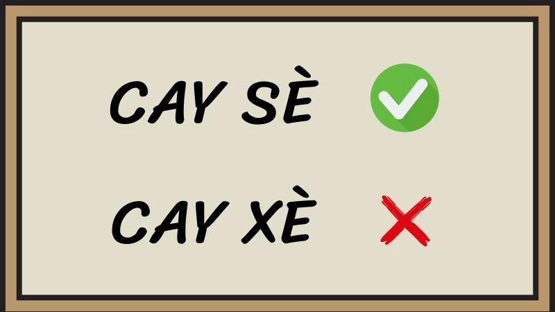 Cay xè hay cay sè đúng chính tả, cay xè là từ đúng
