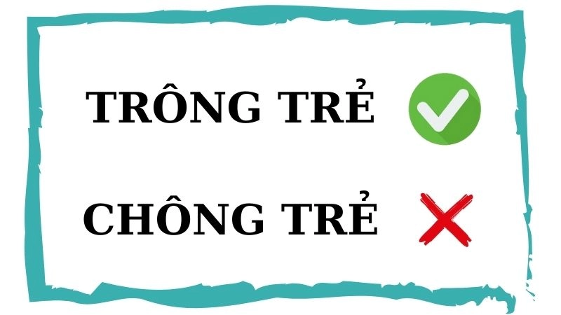 Trông trẻ hay chông trẻ đúng chính tả, trông trẻ là từ đúng
