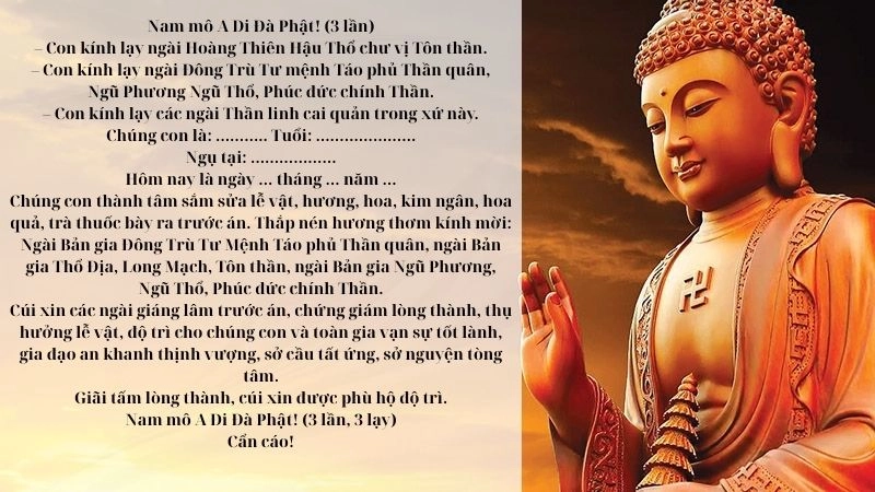 Văn khấn mùng 1 âm lịch thần tài thổ địa