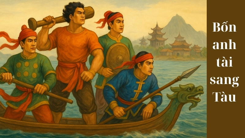 Tóm tắt truyện cổ tích Việt Nam - Bốn anh tài sang Tàu