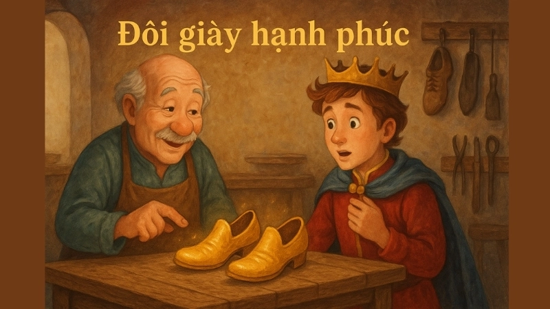 Tóm tắt Truyện cổ tích nước ngoài - Đôi giày hạnh phúc
