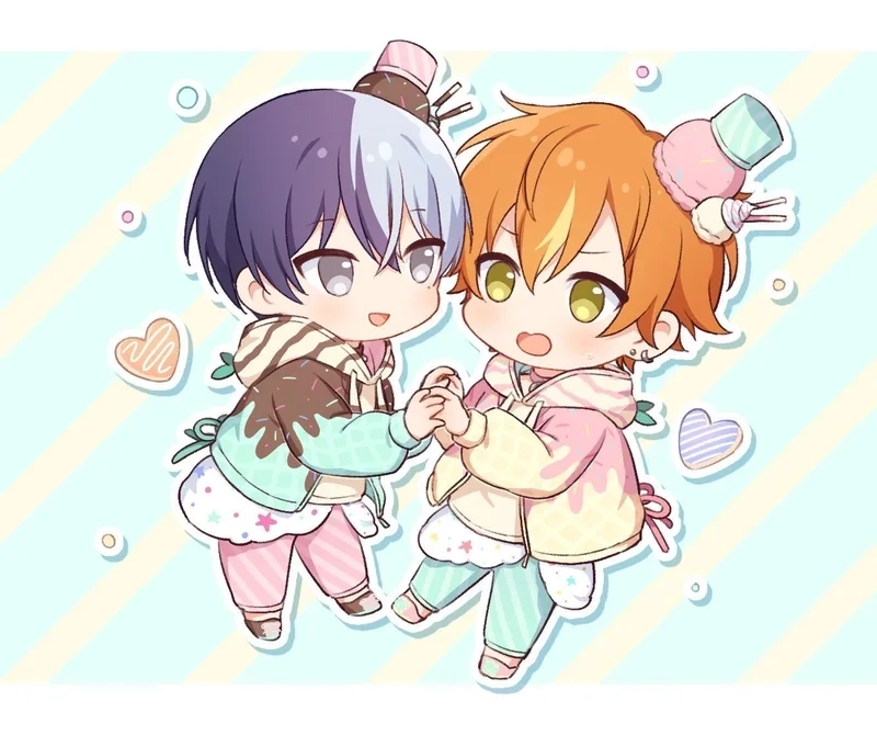 Hình ảnh cặp đôi anime đáng yêu với nét vẽ đặc trưng, đem lại sự ngọt ngào và ấm áp
