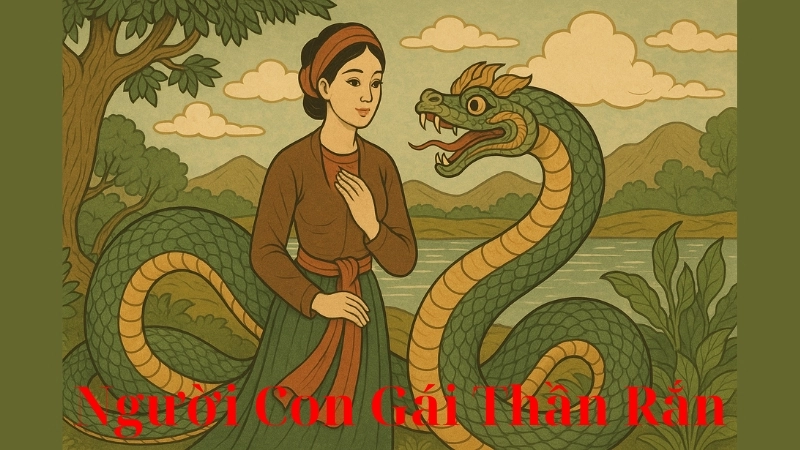 Tóm tắt truyện cổ tích Việt Nam - Người Con Gái Thần Rắn