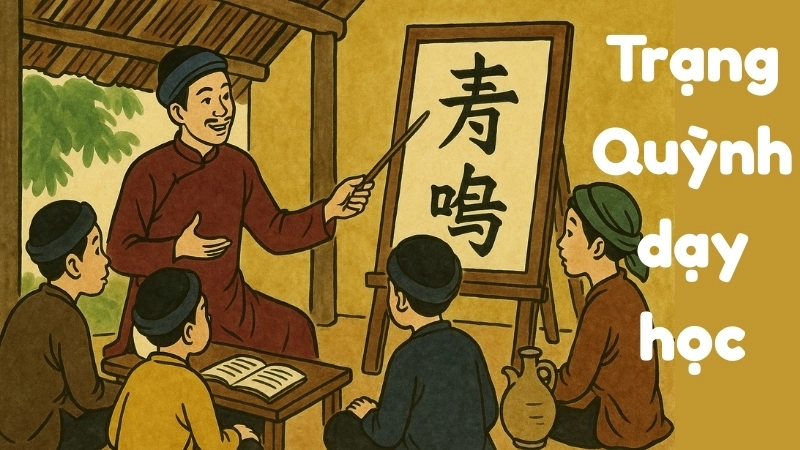 Tóm tắt Truyện dân gian - Trạng Quỳnh dạy học hay nhất