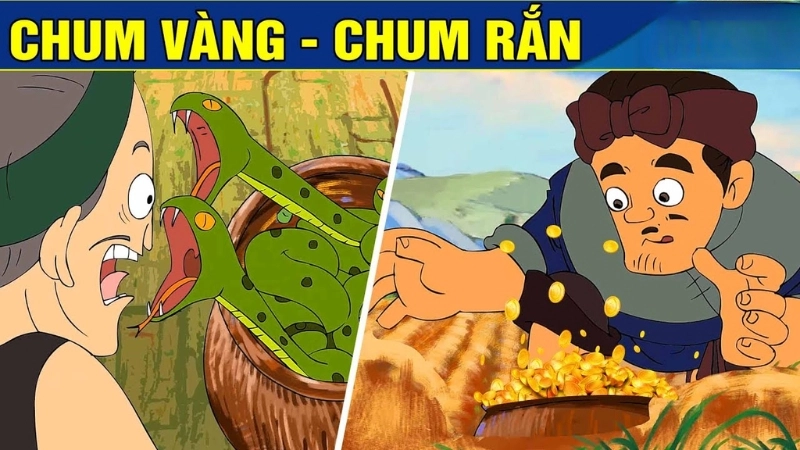 Tóm tắt truyện cổ tích Việt Nam - Chum vàng chum rắn hay nhất