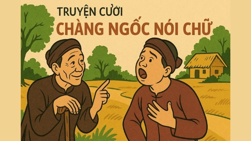 Tóm tắt Truyện cười - Chàng ngốc nói chữ