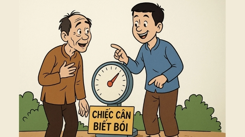 Tóm tắt Truyện cười - Chiếc cân biết bói dễ hiểu nhất