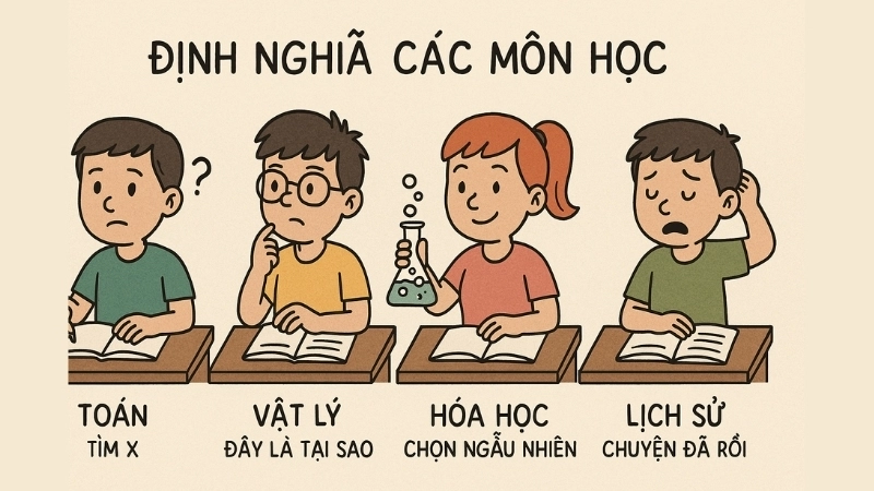 Tóm tắt Truyện cười - Định nghĩa các môn học ngắn gọn hay