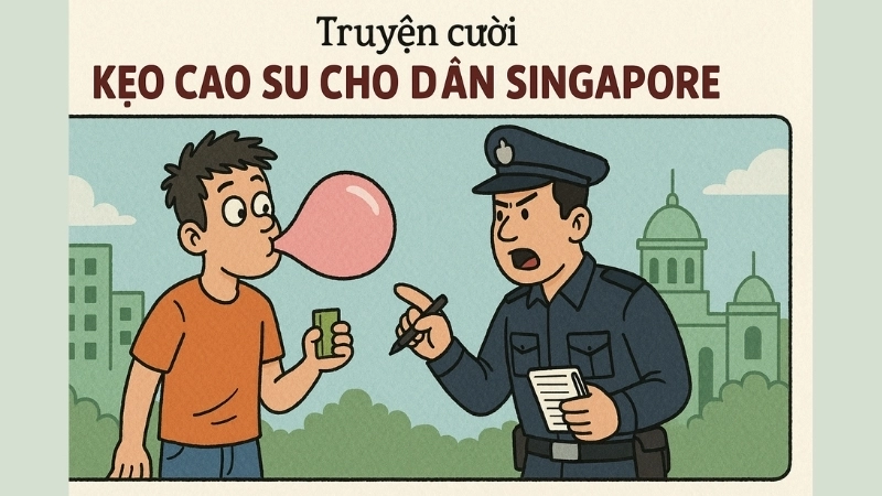Tóm tắt Truyện cười - Kẹo cao su cho dân Singapore hay