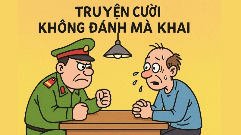 Tóm tắt Truyện cười - Không đánh mà khai ý nghĩa sâu xa