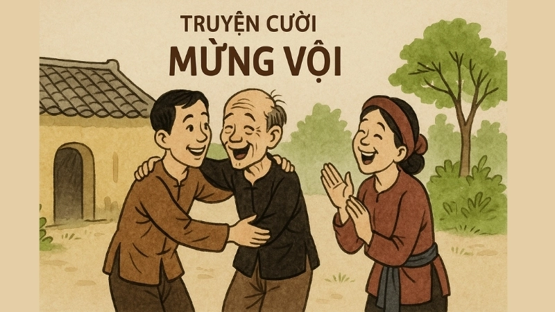 Tóm tắt Truyện cười - Mừng vội ngắn gọn, dễ hiểu nhất