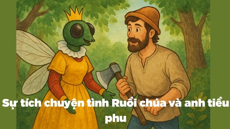Tóm tắt Truyện cười - Sự tích chuyện tình Ruồi chúa và anh tiều phu