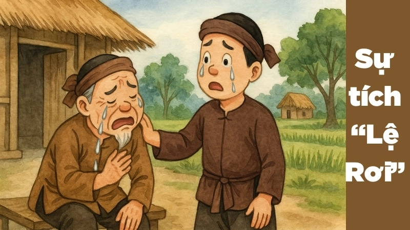 Tóm tắt Truyện cười - Sự tích “Lệ Rơi” ngắn gọn, hài hước