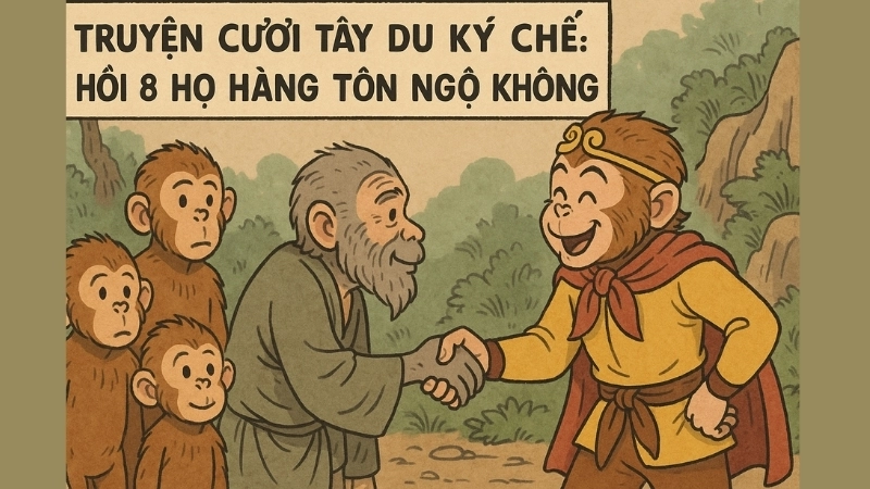 Tóm tắt Truyện cười - Tây Du Ký Chế: Hồi 8 Họ hàng Tôn Ngộ Không