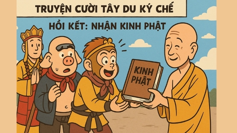Tóm tắt Truyện cười - Tây Du Ký Chế : Hồi kết Nhận kinh Phật hay