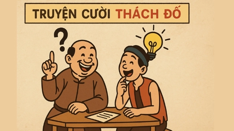 Tóm tắt Truyện cười - Thách đố: Những màn đối đáp hài hước