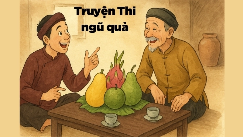 Tóm tắt Truyện cười - Truyện Thi ngũ quả ngắn gọn nhất