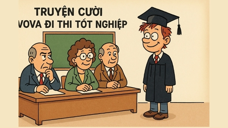 Tóm tắt Truyện cười - Vova đi thi tốt nghiệp dễ hiểu nhất