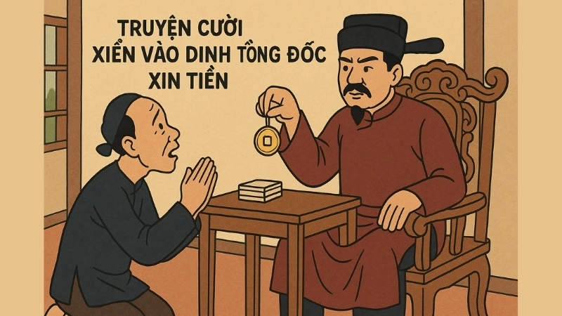Tóm tắt Truyện cười - Xiển vào dinh tổng đốc xin tiền hay