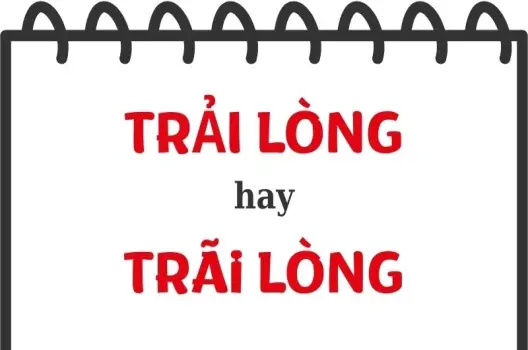 Trải lòng hay trãi lòng đúng chính tả trong tiếng Việt