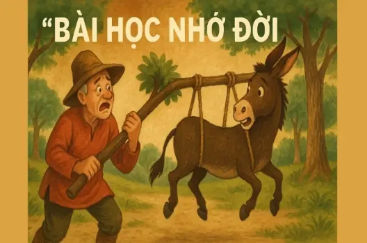 Tóm tắt Truyện ngụ ngôn - Bài học nhớ đời hay và ý nghĩa
