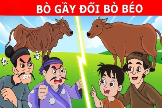 Tóm tắt truyện dân gian - Đổi bò gầy lấy bò béo hay nhất