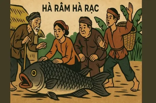 Tóm tắt Truyện dân gian - Hà rầm hà rạc ngắn gọn dễ hiểu