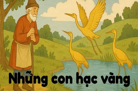 Tóm tắt Truyện ngụ ngôn - Những con hạc vàng ngắn gọn nhất