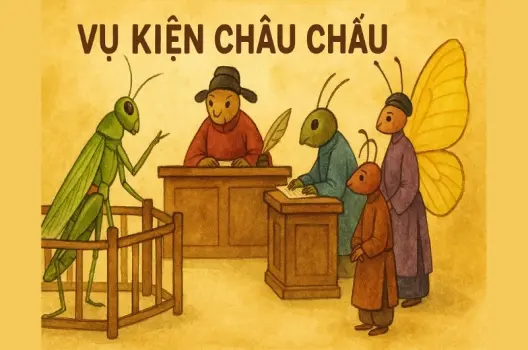 Tóm tắt truyện cổ tích Việt Nam - Vụ kiện châu chấu
