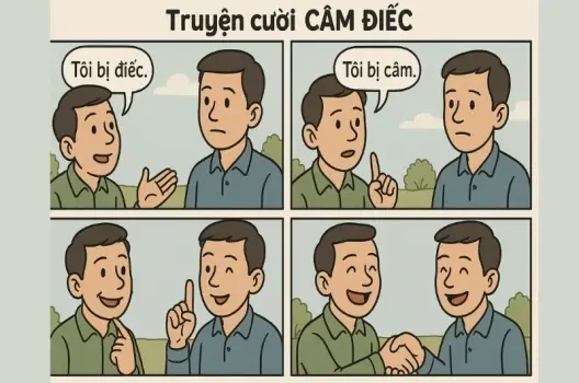 Tóm tắt Truyện cười - Câm điếc: Làng toàn người điếc
