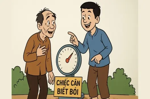 Tóm tắt Truyện cười - Chiếc cân biết bói dễ hiểu nhất