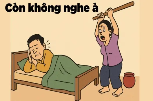 Tóm tắt Truyện cười - Còn không nghe à