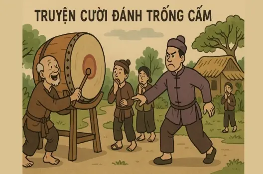 Tóm tắt Truyện cười - Đánh trống cấm ngắn gọn, dễ hiểu