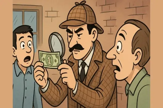 Tóm tắt truyện cười - Thám tử đoán tiền cực ngắn gọn