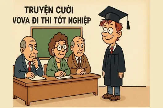 Tóm tắt Truyện cười - Vova đi thi tốt nghiệp dễ hiểu nhất