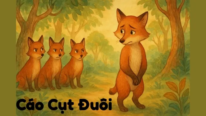 Tóm tắt Truyện ngụ ngôn - Cáo Cụt Đuôi Bài học thâm thúy
