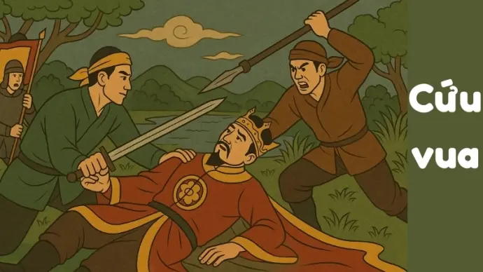 Tóm tắt Truyện dân gian - Cứu vua với nội dung ngắn gọn