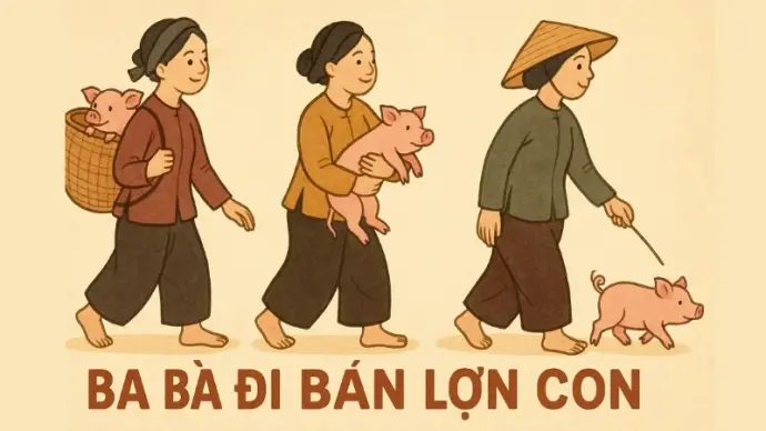 Lời bài đồng dao Ba bà đi bán lợn con đầy đủ và hay nhất