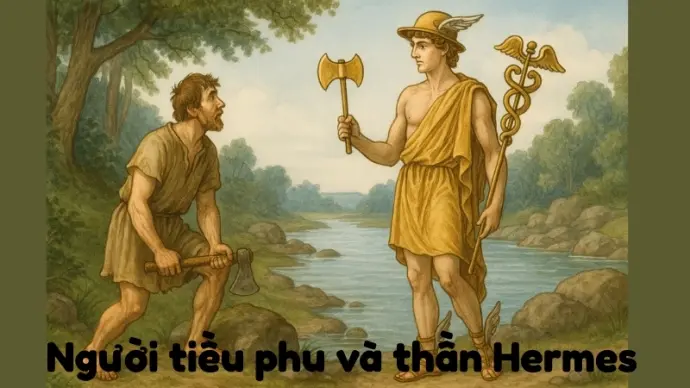 Tóm tắt Truyện ngụ ngôn - Người tiều phu và thần Hermes hay nhất