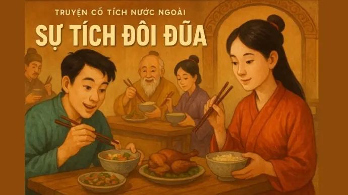 Truyện cổ tích nước ngoài - Sự tích đôi đũa sâu lắng