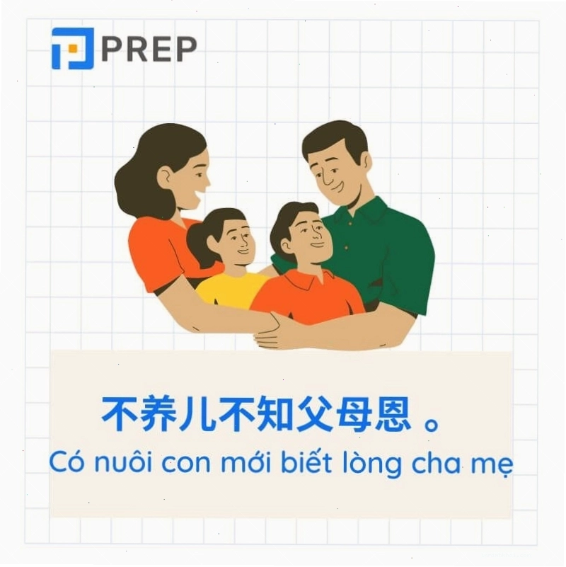 Ví dụ thành ngữ tiếng Trung về gia đình