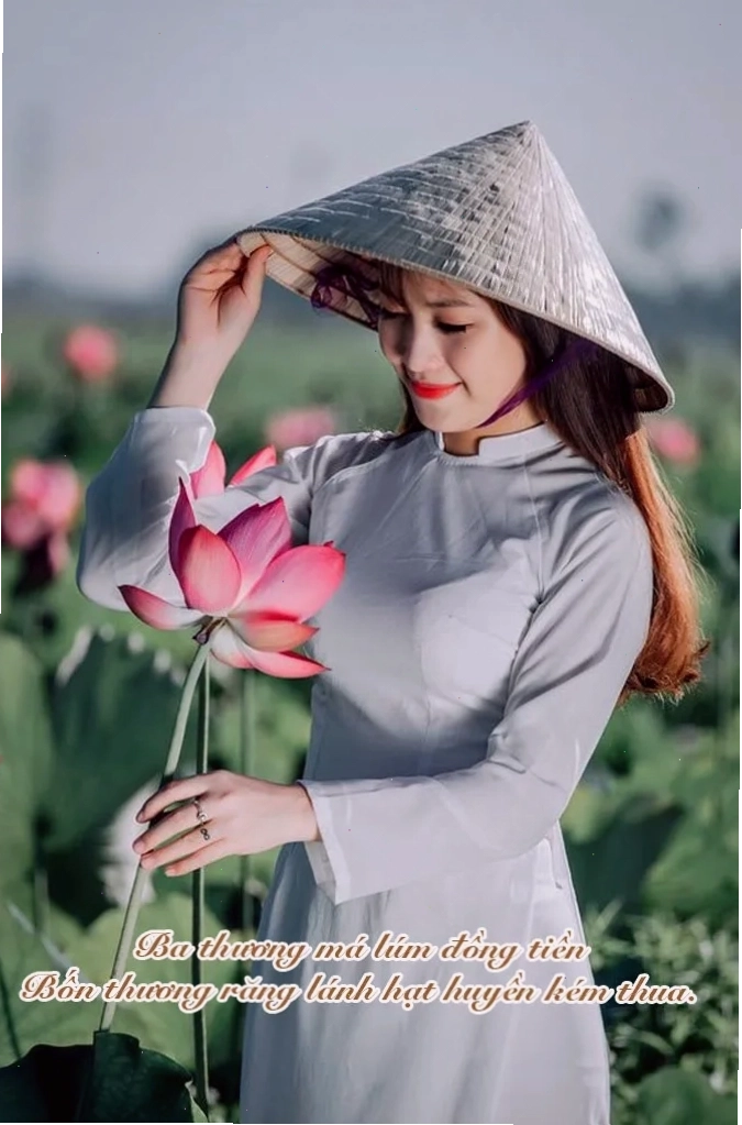 Ví von vẻ đẹp người phụ nữ với hoa sen trong ca dao