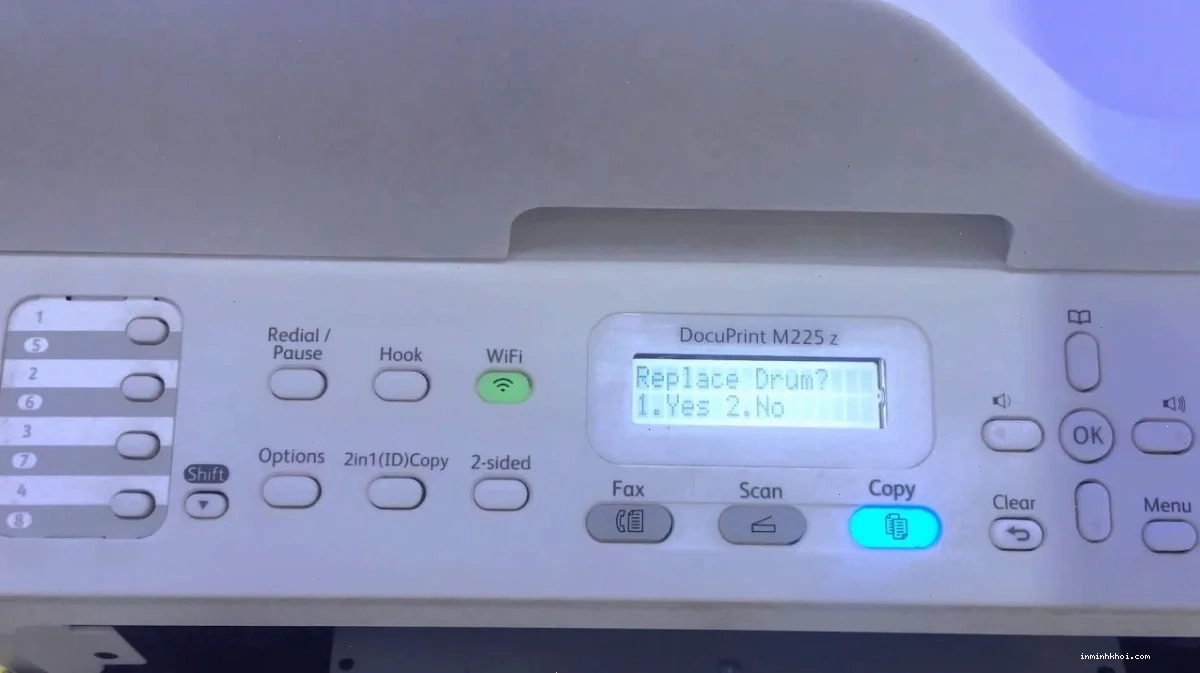 Bản in máy Fuji Xerox bị mờ không đều mực