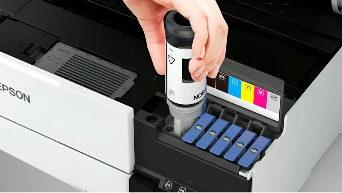 Bản in test lỗi sau khi vệ sinh đầu phun