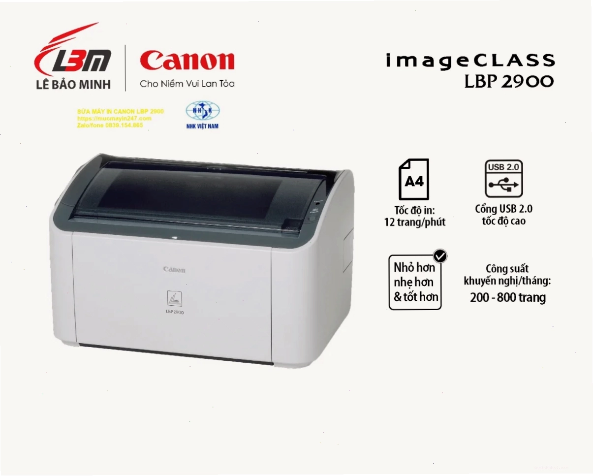 Bảo trì định kỳ máy in Canon LBP 2900