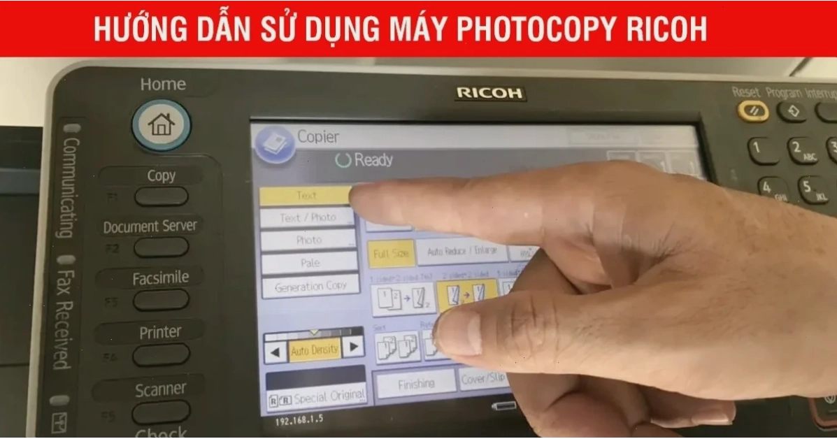 Các nút chức năng cơ bản trên máy photocopy Ricoh