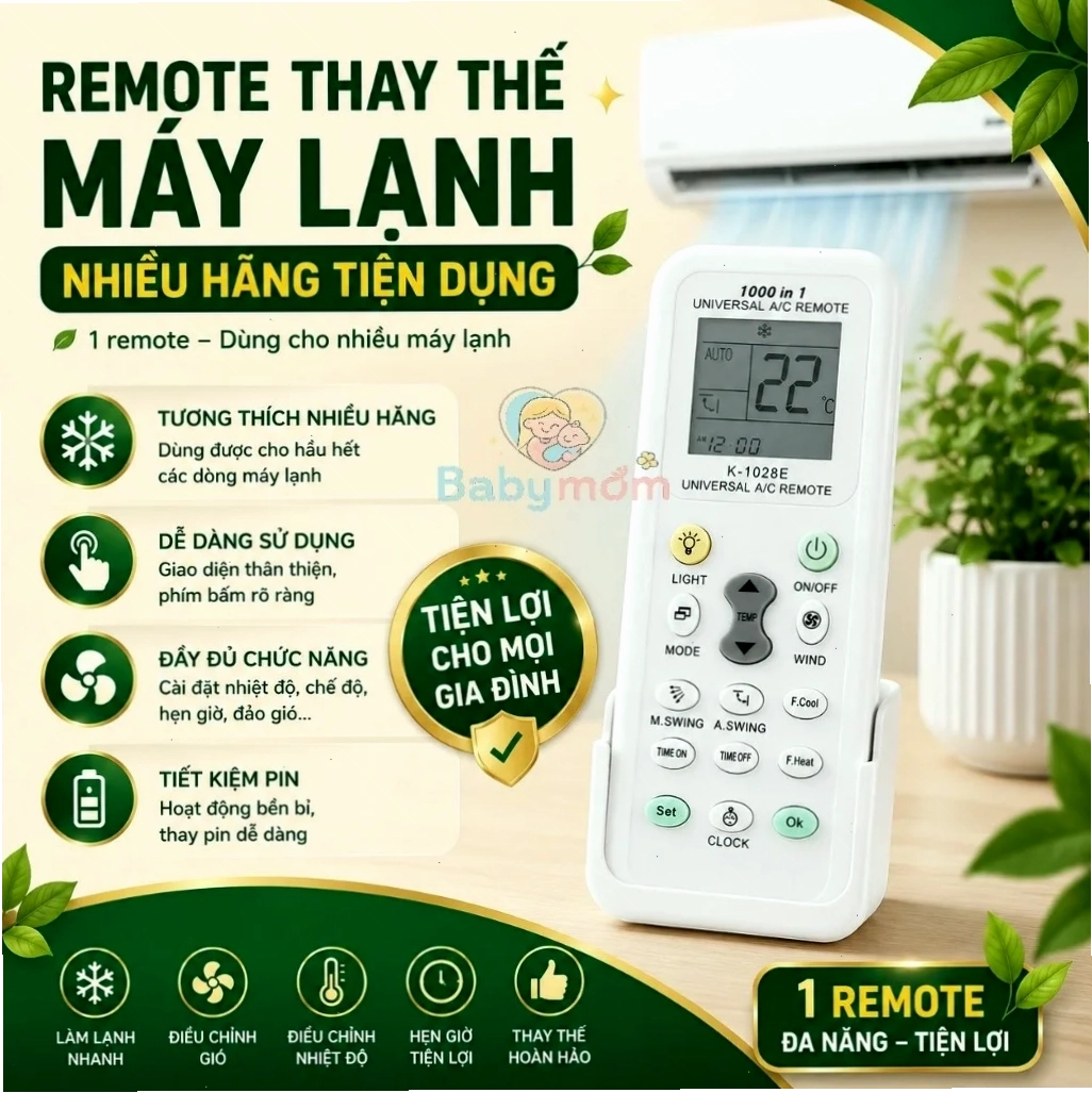 Các nút chức năng cơ bản trên remote máy lạnh đa năng