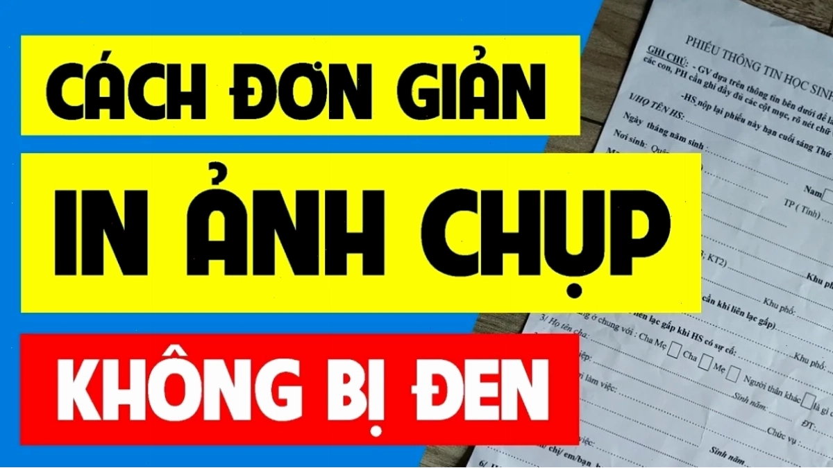 Cài đặt máy in để bản in ảnh không bị đen
